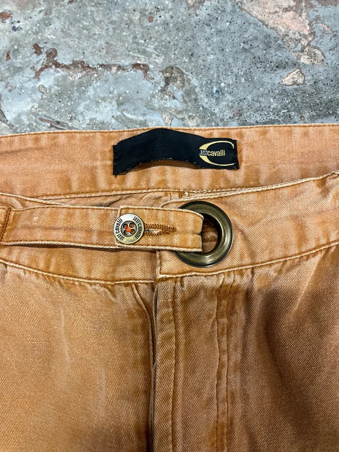 AW2005 Cavalli Large Relaxed Faded Orange Pants IPJVaDN 6