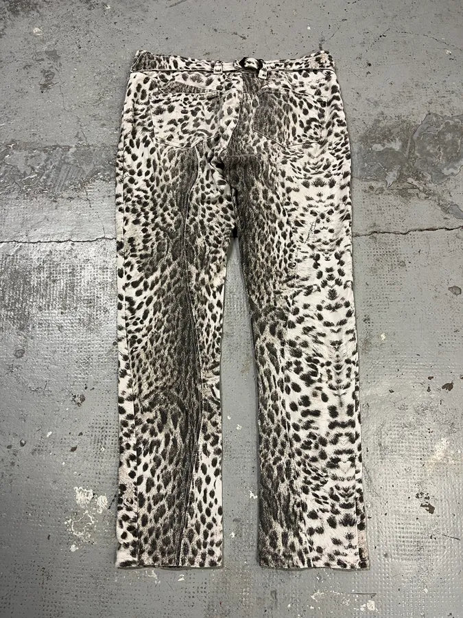 AW2005 Cavalli Leopard White & Black Pants rdNbNyw 1