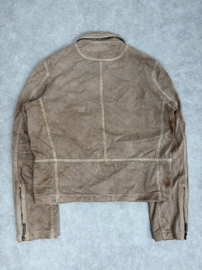 AW2005 Cavalli Light Beige Eroded Multi Zip Jacket uTbNVkJ 5