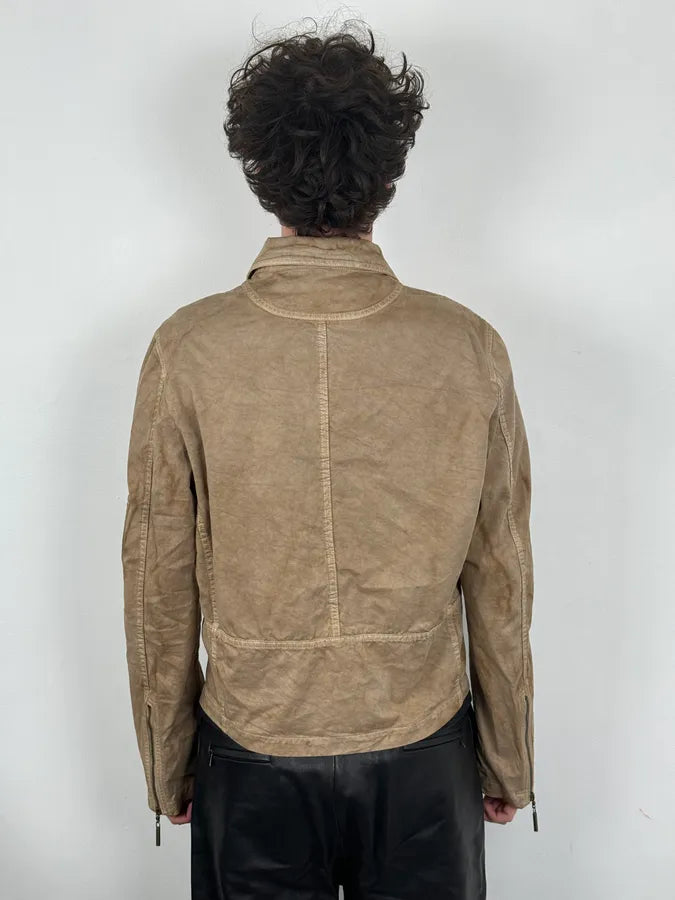 AW2005 Cavalli Light Beige Eroded Multi Zip Jacket uTbNVkJ 2