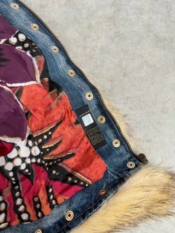 AW2005 Cavalli Napolean Fur Denim Jacket NylifeU 10