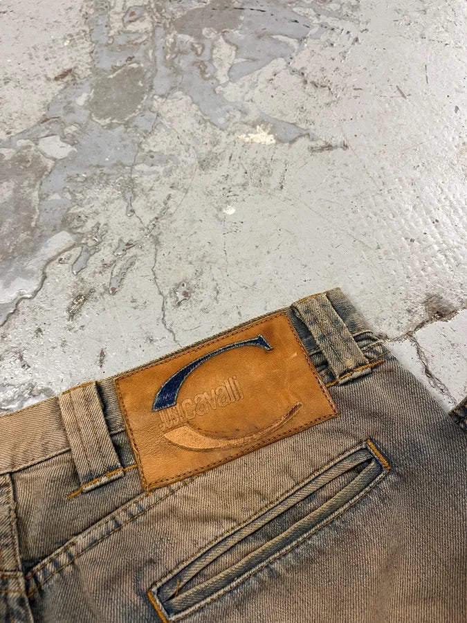 AW2005 Cavalli Orange Faded Blue Denim Jeans viqzplx 10