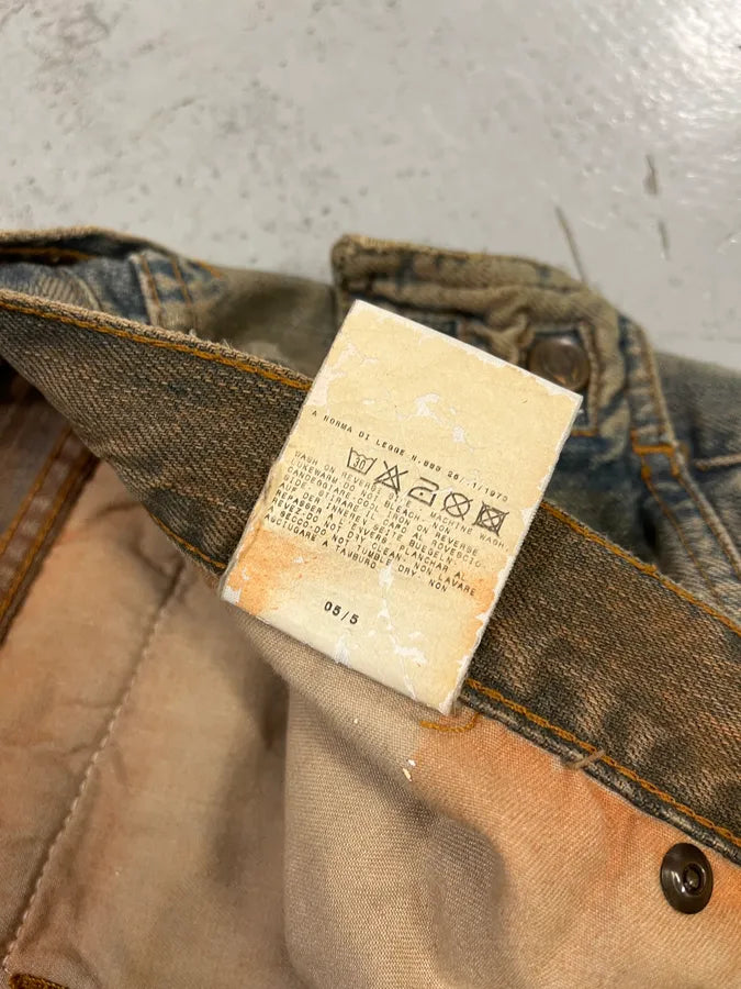AW2005 Cavalli Orange Faded Blue Denim Jeans viqzplx 14