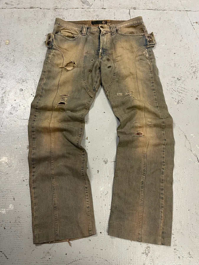 AW2005 Cavalli Orange Faded Blue Denim Jeans viqzplx 4