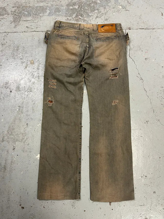AW2005 Cavalli Orange Faded Blue Denim Jeans viqzplx 8