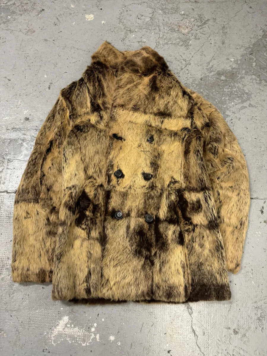 AW2005 Cavalli Reversible Fur Patchwork Bordeaux Leather Jacket (M/L) iHvrzPc 3