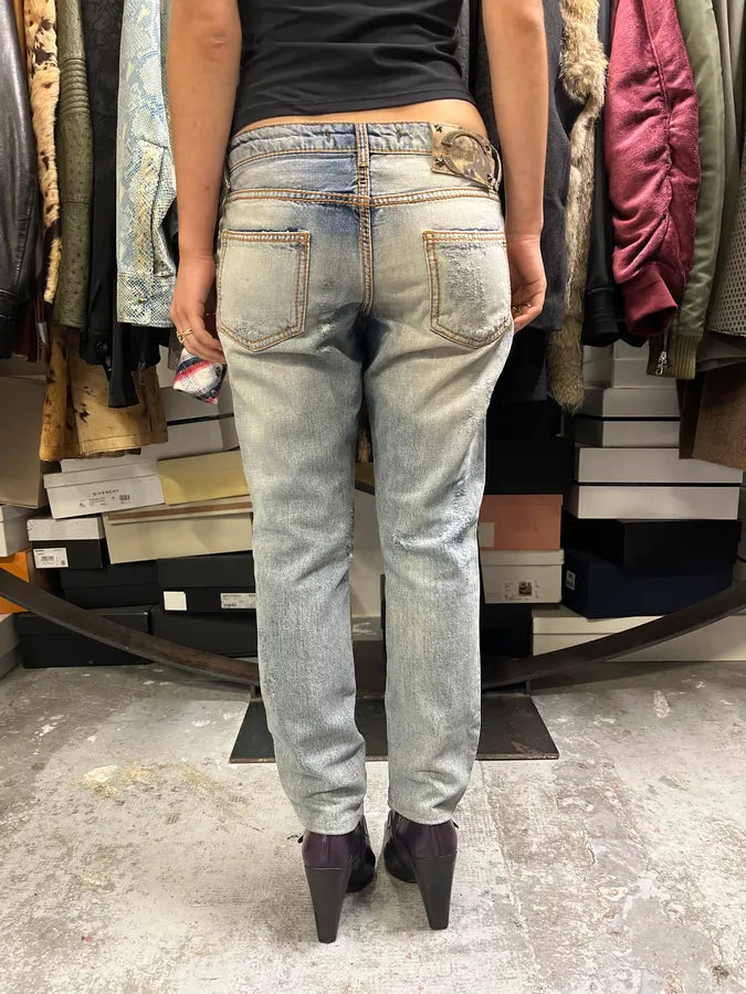 AW2005 Cavalli Royal Ornament Blue Denim Jeans tFHeIcJ 2