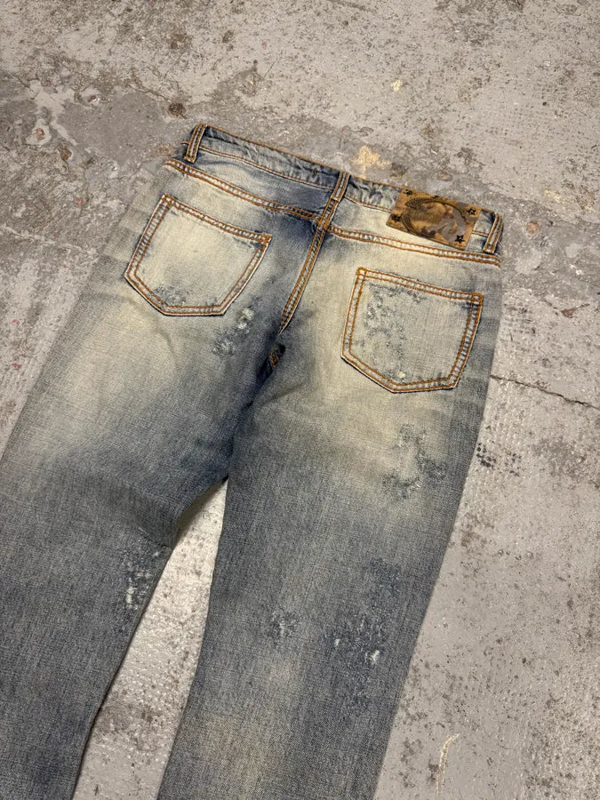 AW2005 Cavalli Royal Ornament Blue Denim Jeans tFHeIcJ 6