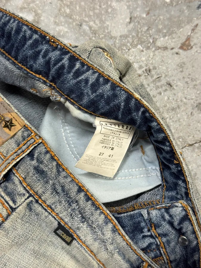 AW2005 Cavalli Royal Ornament Blue Denim Jeans tFHeIcJ 7