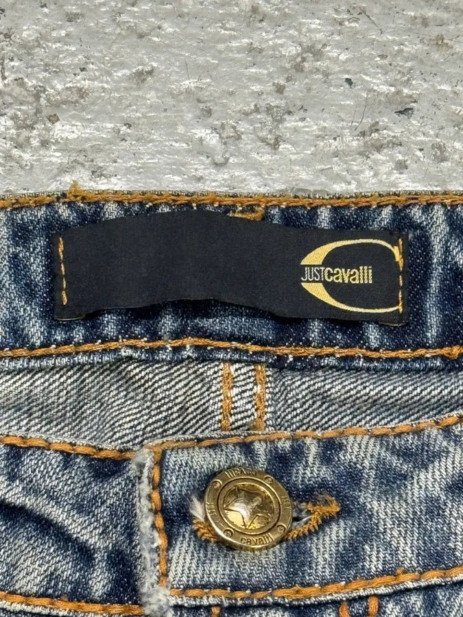 AW2005 Cavalli Royal Ornament Blue Denim Jeans tFHeIcJ 8
