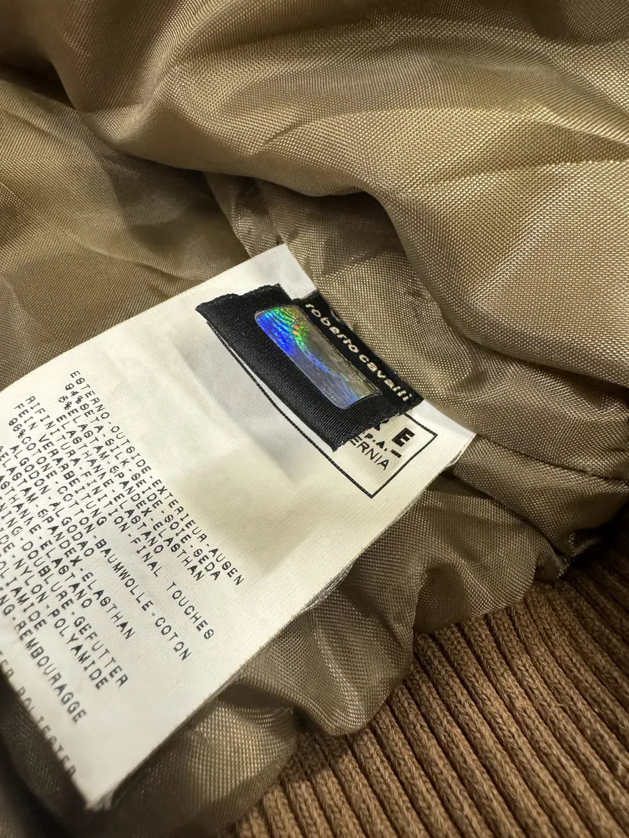 AW2005 Cavalli Silk Bondage Soldier Cargo Gun Bomber Jacket (S) FybgytP 11