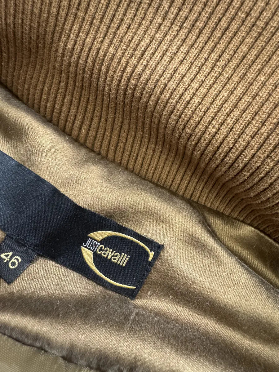 AW2005 Cavalli Silk Bondage Soldier Cargo Gun Bomber Jacket (S) FybgytP 12