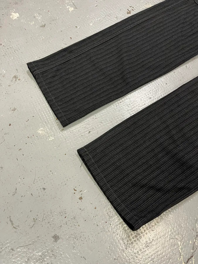 AW2005 Cavalli Striped Black Cargo Tailored Pants EAEYdlx 6