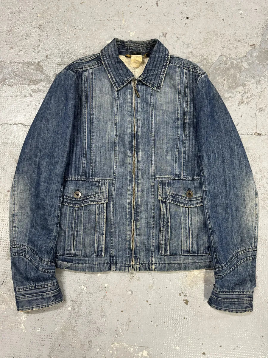 AW2005 Cavalli Vertical Blue Denim Jacket EbubbdK 0
