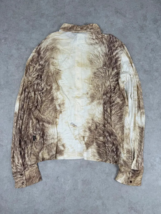 AW2005 Cavalli White & Fur Effect Shirt LHEIGte 5