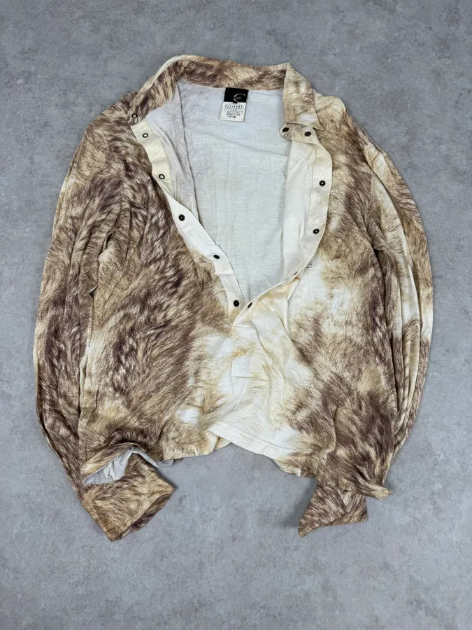AW2005 Cavalli White & Fur Effect Shirt LHEIGte 7