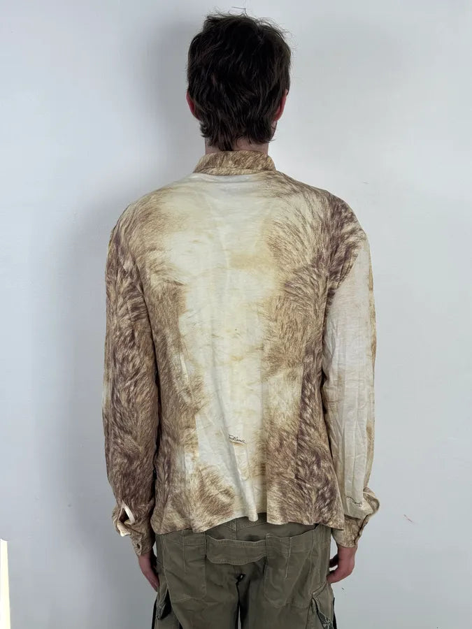 AW2005 Cavalli White & Fur Effect Shirt LHEIGte 2