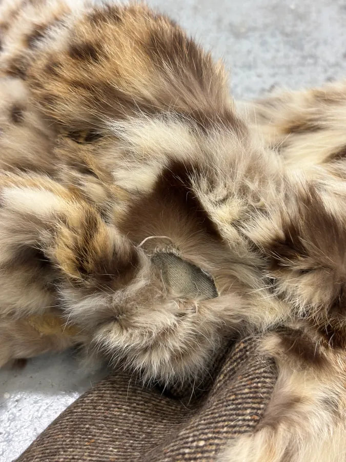 AW2005 Dolce & Gabbana Beige Mixed Media Leopard Fur Coat ZAXcMHu 11