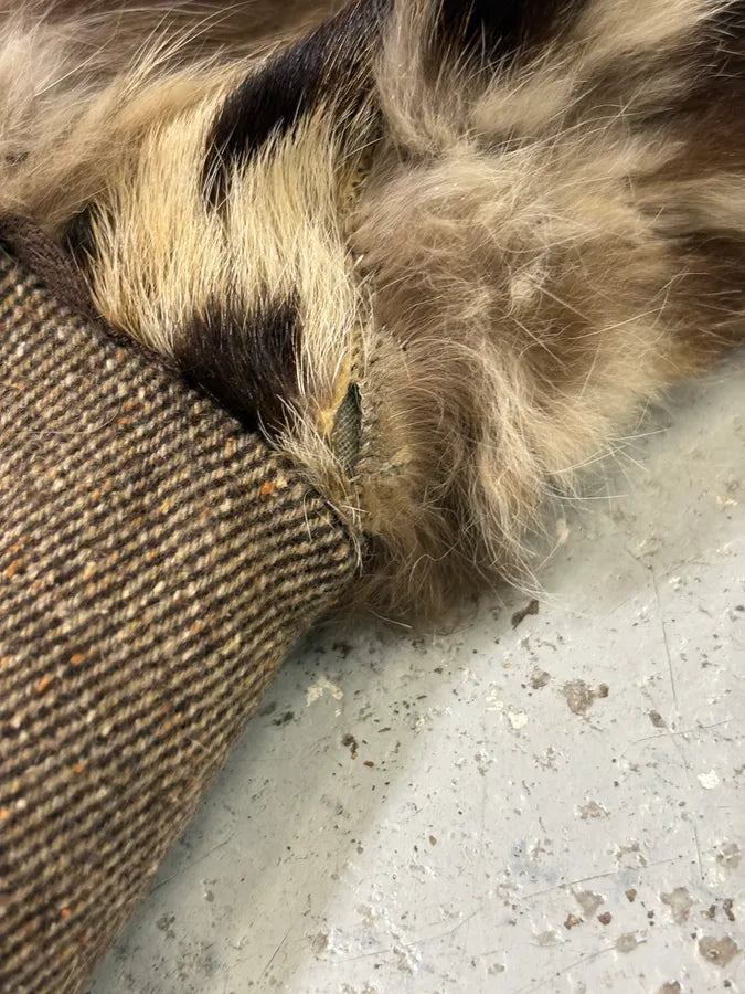 AW2005 Dolce & Gabbana Beige Mixed Media Leopard Fur Coat ZAXcMHu 10