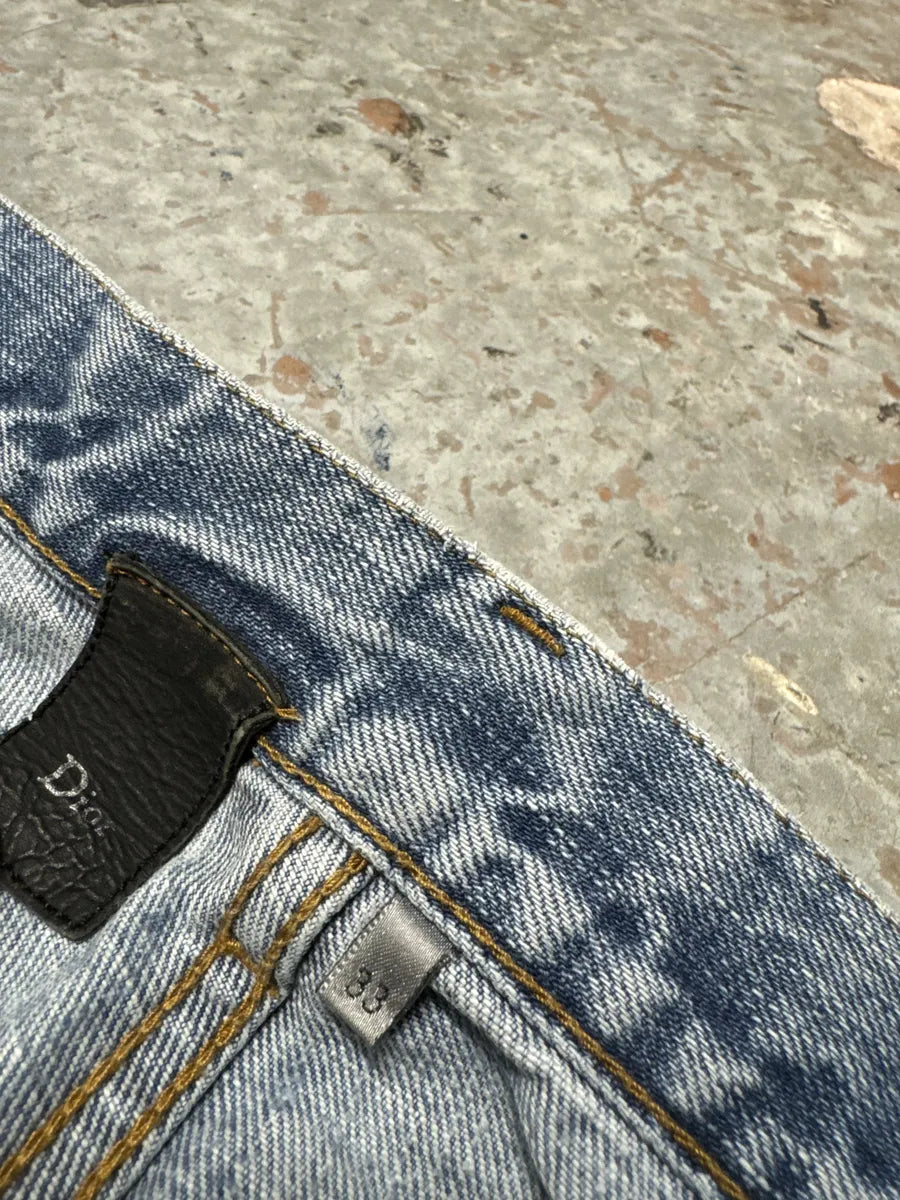 AW2005 Dior by Hedi Slimane Blue Denim Jeans (M) wItvXSi 11