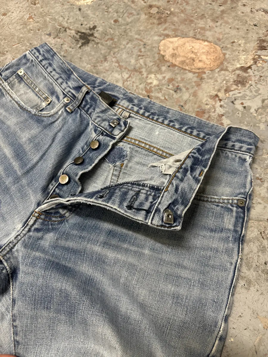 AW2005 Dior by Hedi Slimane Blue Denim Jeans (M) wItvXSi 9