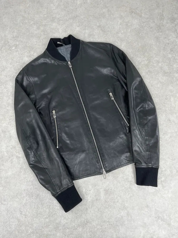 AW2005 Dior Lamb Leather Premium Black Jacket by Hedi Slimane EQUBNgD 3