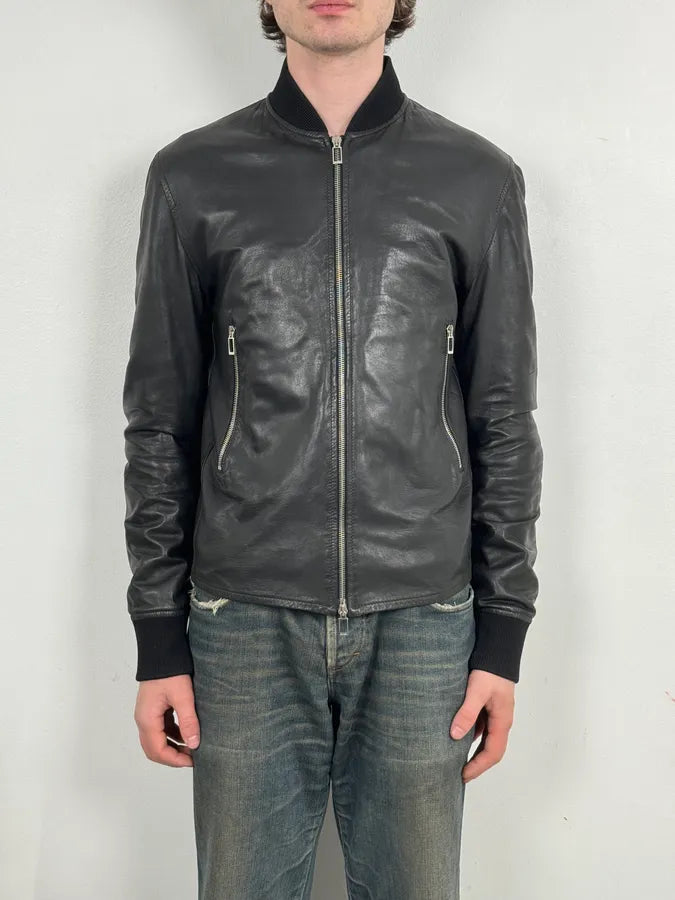 AW2005 Dior Lamb Leather Premium Black Jacket by Hedi Slimane EQUBNgD 1