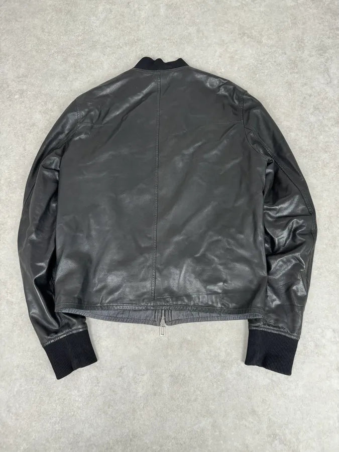 AW2005 Dior Lamb Leather Premium Black Jacket by Hedi Slimane EQUBNgD 5