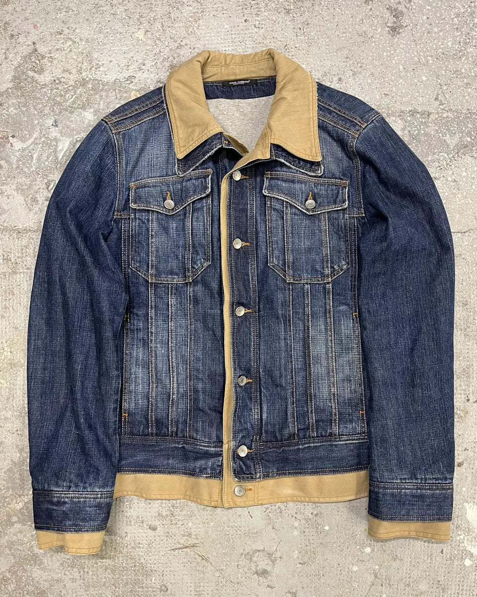 AW2005 Dolce & Gabbana 2 in 1 Military Denim Jacket (M) 0