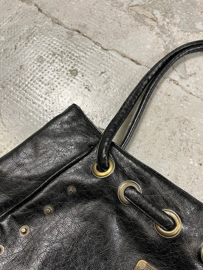 AW2005 Dolce & Gabbana Black Leather Handle Bag (OS) IlqhGvl 3