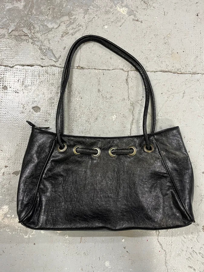 AW2005 Dolce & Gabbana Black Leather Handle Bag (OS) IlqhGvl 7