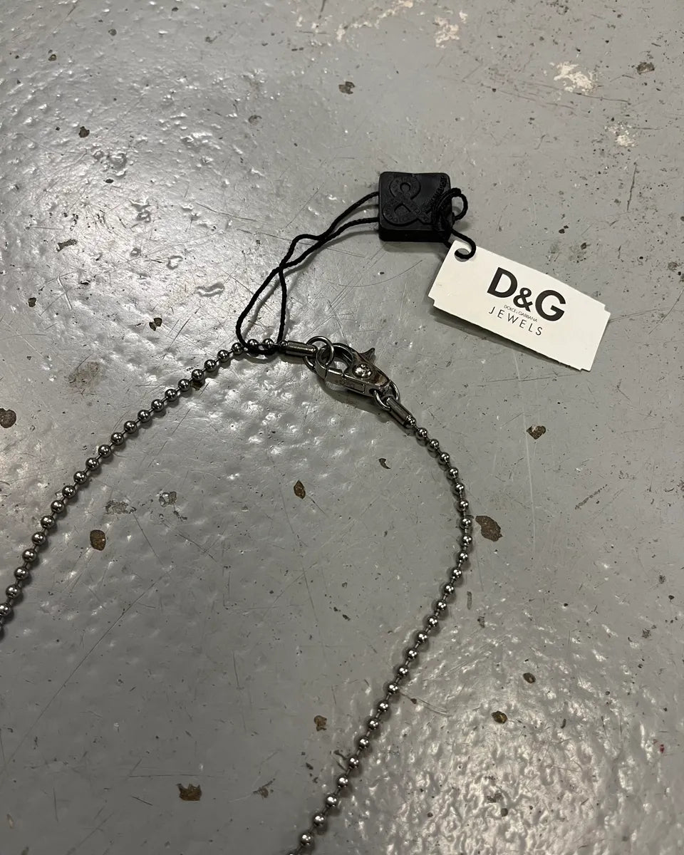 AW2005 Dolce & Gabbana Black Resin Horn Pendant Necklace ctnMpHW 3