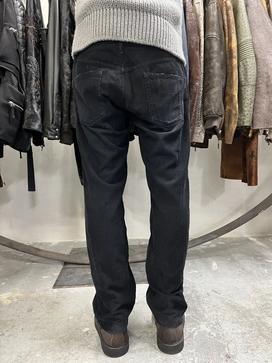 AW2005 Dolce & Gabbana Black Velvet Pants (L) 3