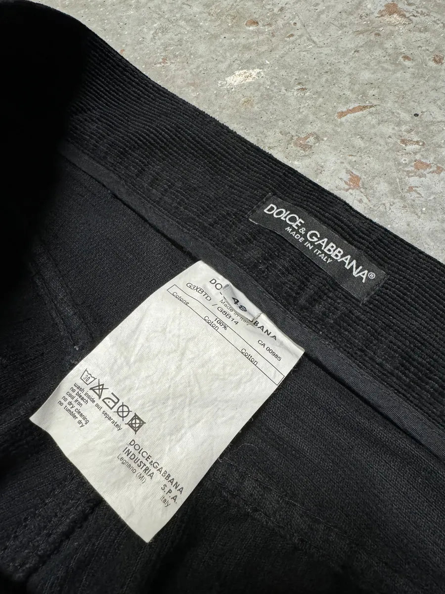 AW2005 Dolce & Gabbana Black Velvet Pants (L) 7