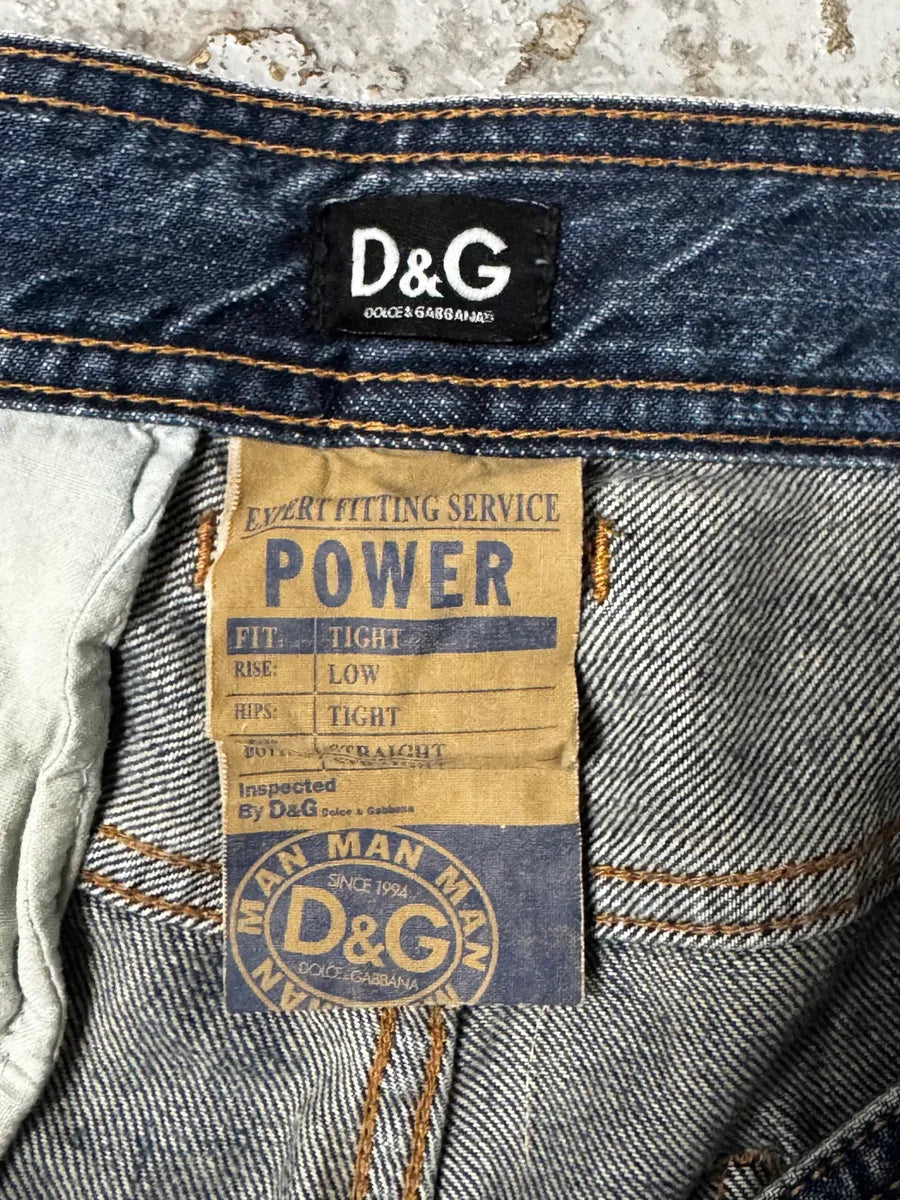 AW2005 Dolce & Gabbana Blue Dirty Effect Denim Jeans SIbIJgb 6