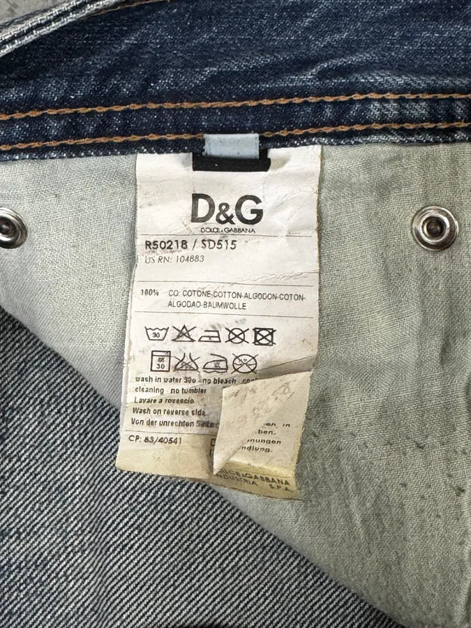 AW2005 Dolce & Gabbana Blue Dirty Effect Denim Jeans SIbIJgb 7