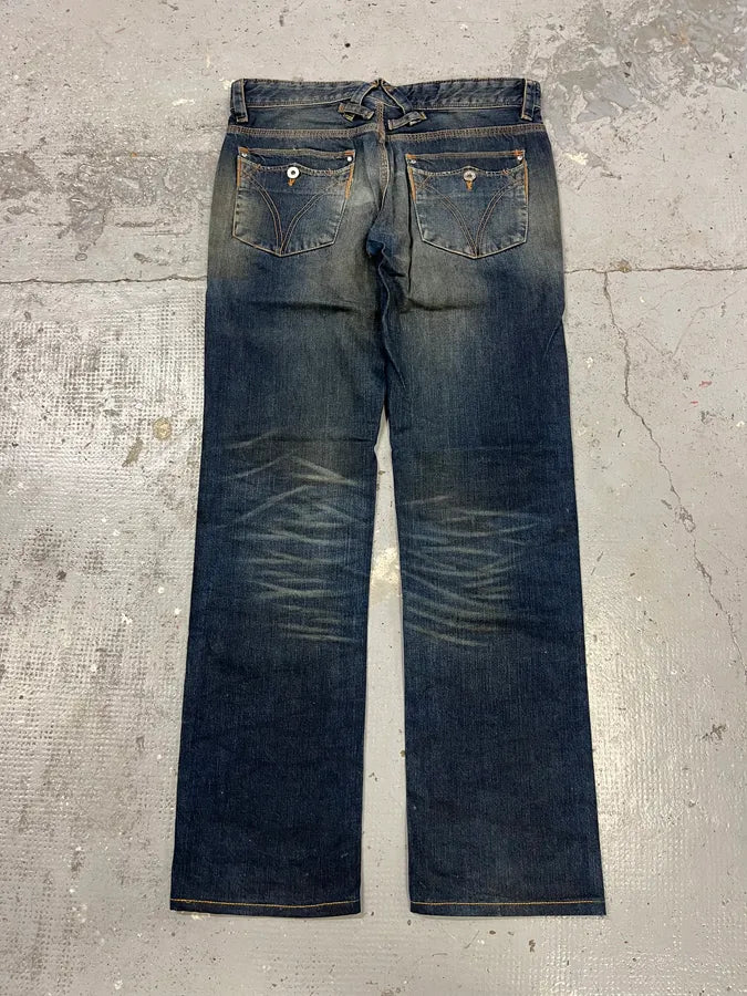 AW2005 Dolce & Gabbana Blue Faded Denim Jeans FYzSuSK 7