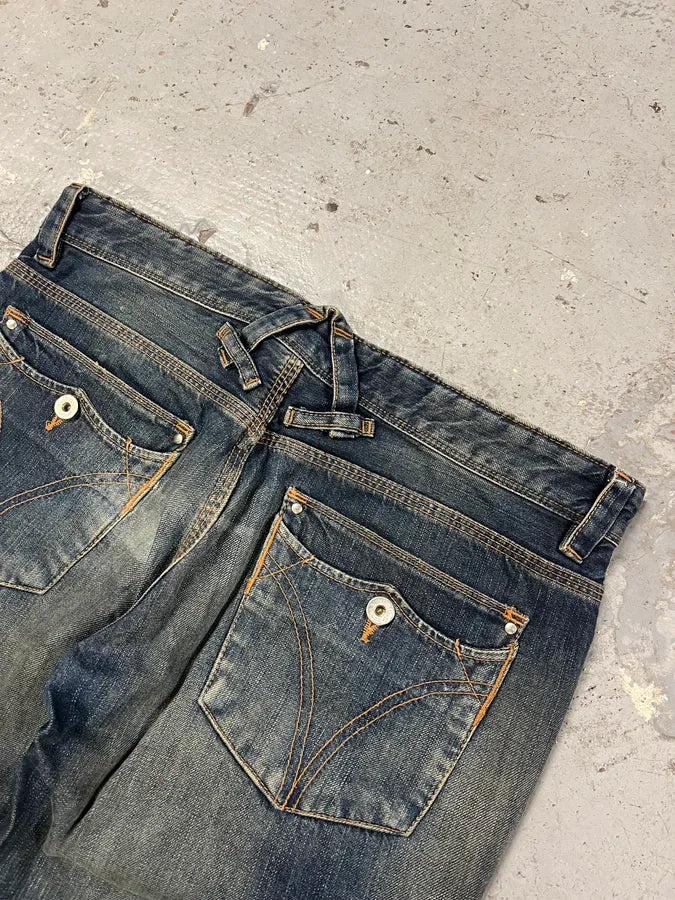AW2005 Dolce & Gabbana Blue Faded Denim Jeans FYzSuSK 8