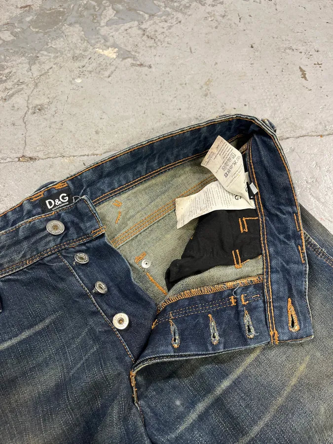 AW2005 Dolce & Gabbana Blue Faded Denim Jeans FYzSuSK 9
