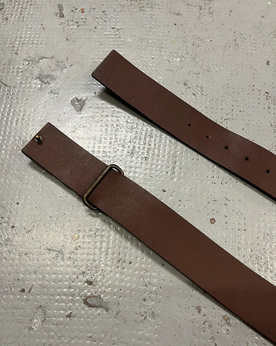 AW2005 Dolce & Gabbana Brown Leather Logo Belt OtBoKPw 5