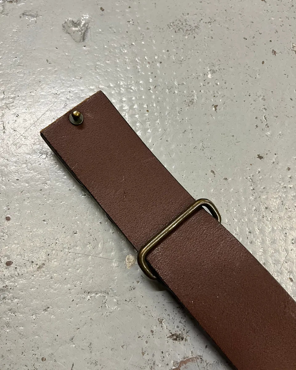 AW2005 Dolce & Gabbana Brown Leather Logo Belt OtBoKPw 7