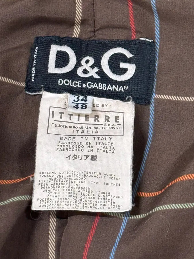 AW2005 Dolce & Gabbana Cowboy Denim Shearling Jacket ImYlIbX 7