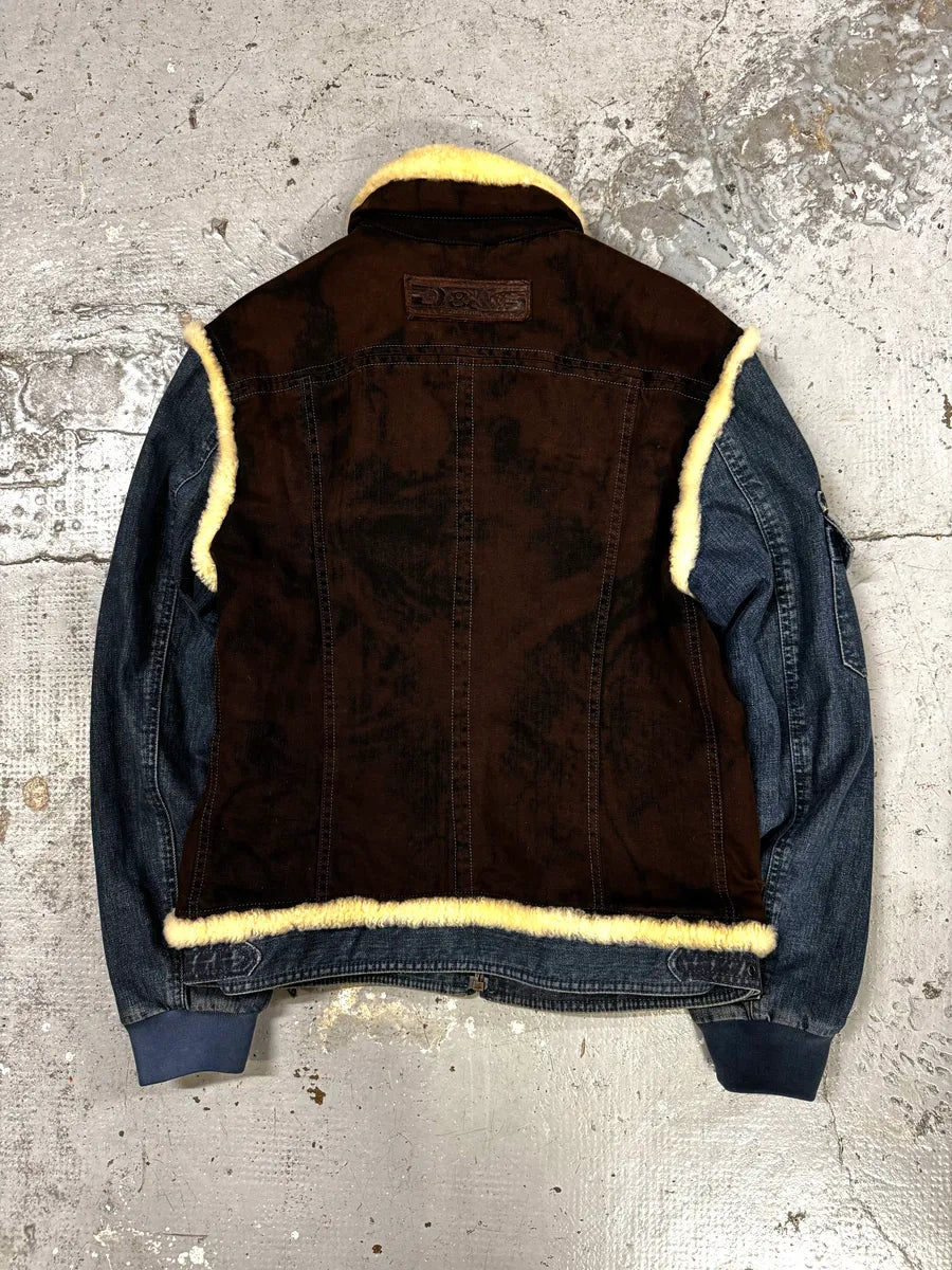 AW2005 Dolce & Gabbana Cowboy Denim Shearling Jacket ImYlIbX 3