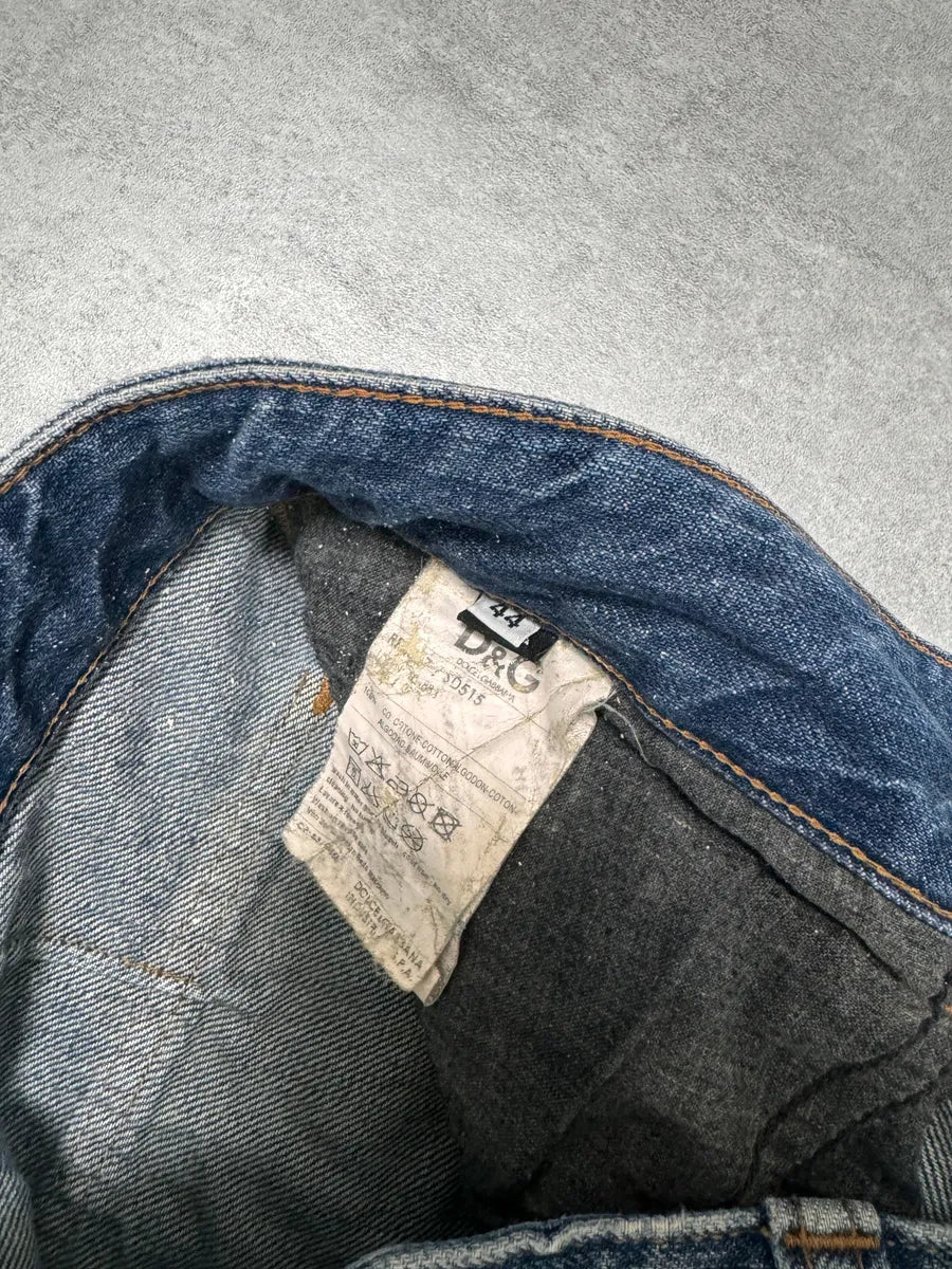 AW2005 Dolce & Gabbana Destroyed Cargo Denim Jeans MZwtSAE 5