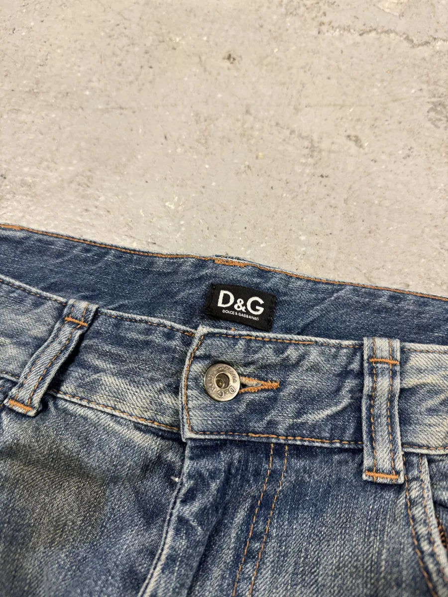 AW2005 Dolce & Gabbana Destroyed Cargo Denim Jeans xmRIvom 5
