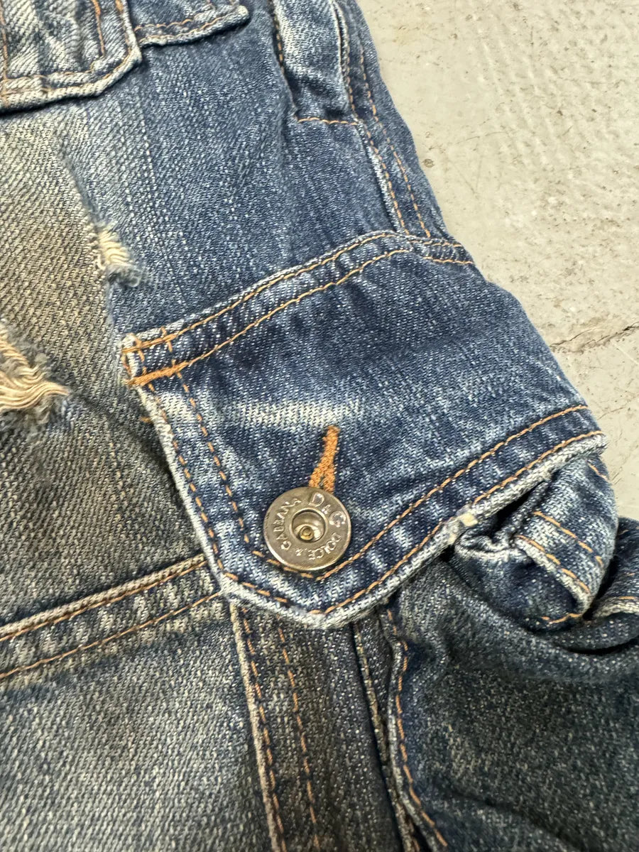 AW2005 Dolce & Gabbana Destroyed Cargo Denim Jeans xmRIvom 6