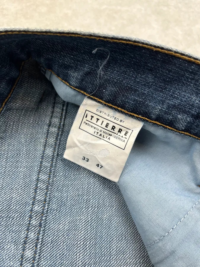 AW2005 Dolce & Gabbana Distressed Back Logo Blue Denim Jeans pHDwtXj 12