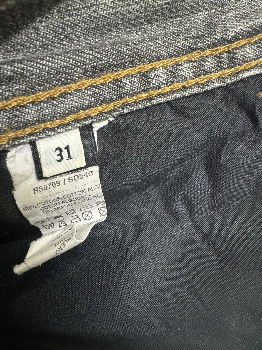 AW2005 Dolce & Gabbana Distressed Grey Denim Jeans XXjvyQJ 7