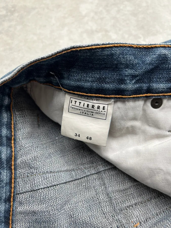 AW2005 Dolce & Gabbana Faded Zip Pocket Light Blue Denim Jeans RRdePqU 12