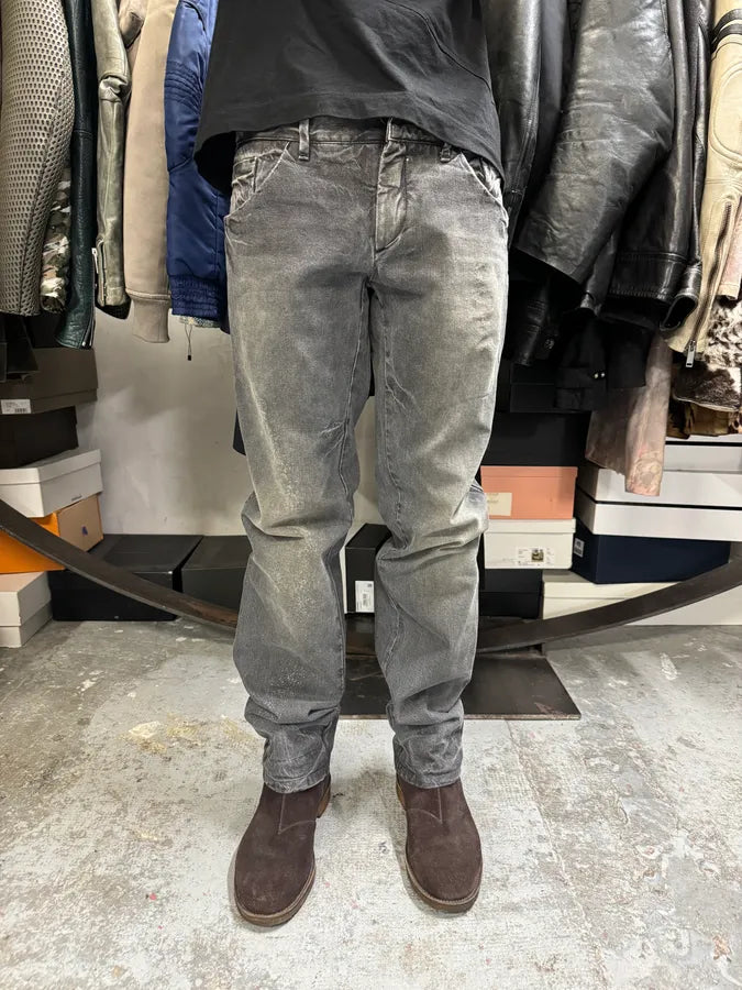 AW2005 Dolce & Gabbana Grey Faded Denim Straight Jeans VZGEukx 1
